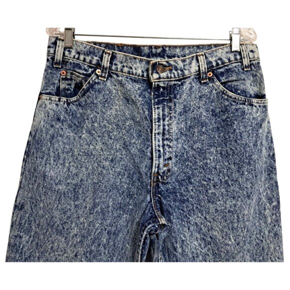 Vintage Levis 550 Acid Wash Relaxed Fit Jeans 35x30 USA Made 80s Icon - Picture 7 of 11